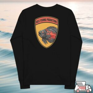 Bass Fishing Productions Store Merch Youth Shield Logo Long Sleeve
