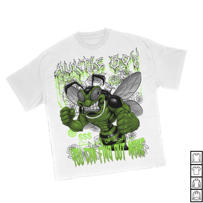 Auntie Boy Store Merch Stinger White Tee Auntie Boy Store Merch Stinger White Tee