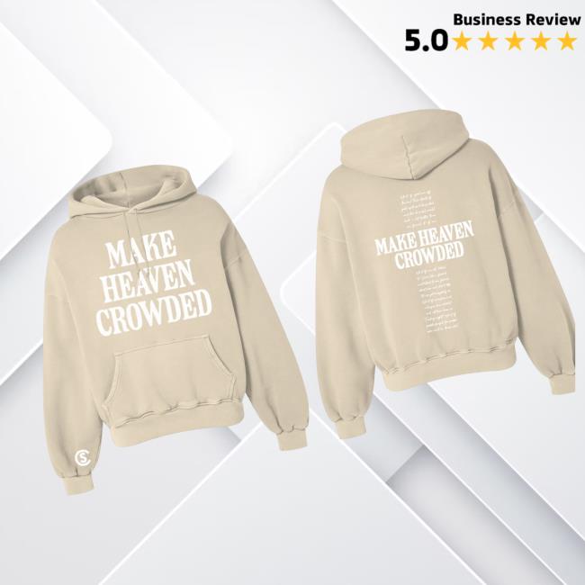 Cole Swindell Merch Store Tan Make Heaven Crowded Hoodie Cole Swindell Merch Store Tan Make Heaven Crowded Hoodie