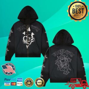 Ed Hardy Merch Store Crosses Boxy Zip Hoodie