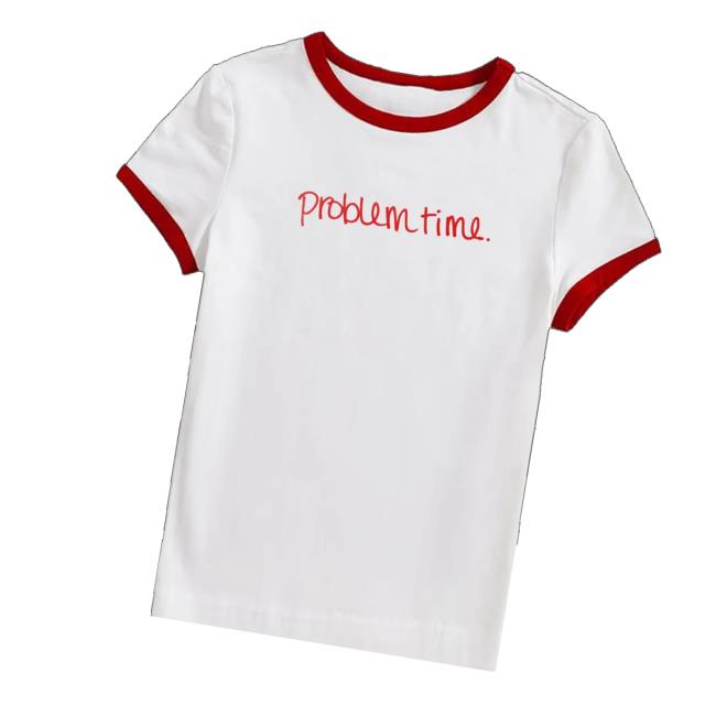 Becca Moore Merch Store Problem Time Ringer Tee Becca Moore Merch Store Problem Time Ringer Tee