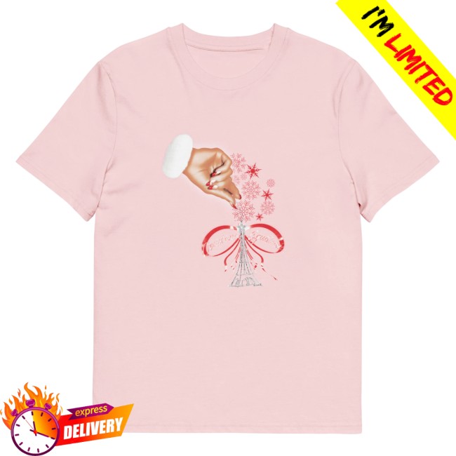 Christina Aguilera Store Merch Christmas In Paris Pink Tee Christina Aguilera Store Merch Christmas In Paris Pink Tee