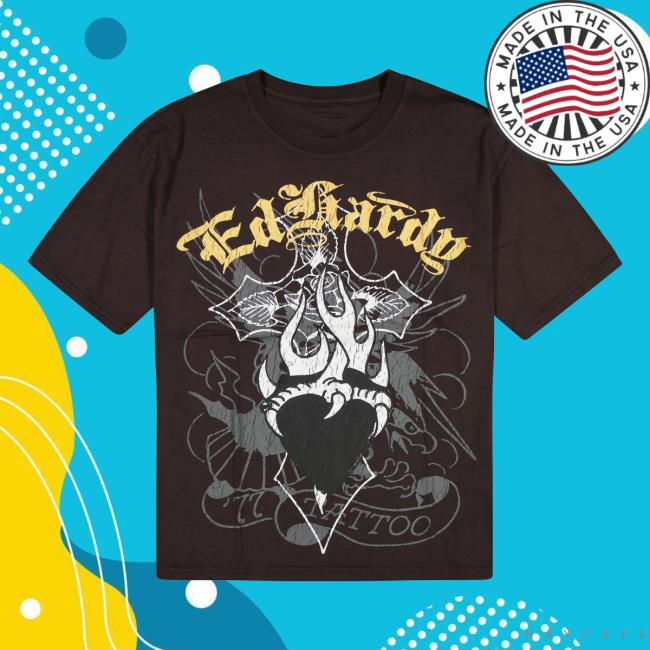 Ed Hardy Merch Store Cross Boxy Tee Ed Hardy Merch Store Cross Boxy Tee