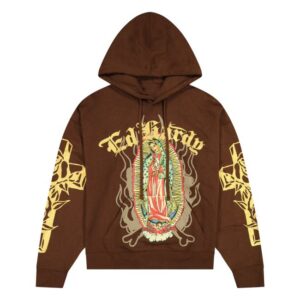 Ed Hardy Merch Store Mary Boxy Fleece Hoodie
