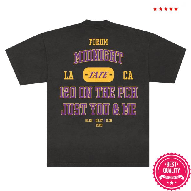 Tate Mcrae Merch Store La Forum Event Tee Tate Mcrae Merch Store La Forum Event Tee