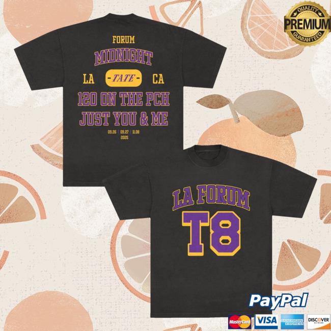 Tate Mcrae Merch Store La Forum Event Tee Tate Mcrae Merch Store La Forum Event Tee