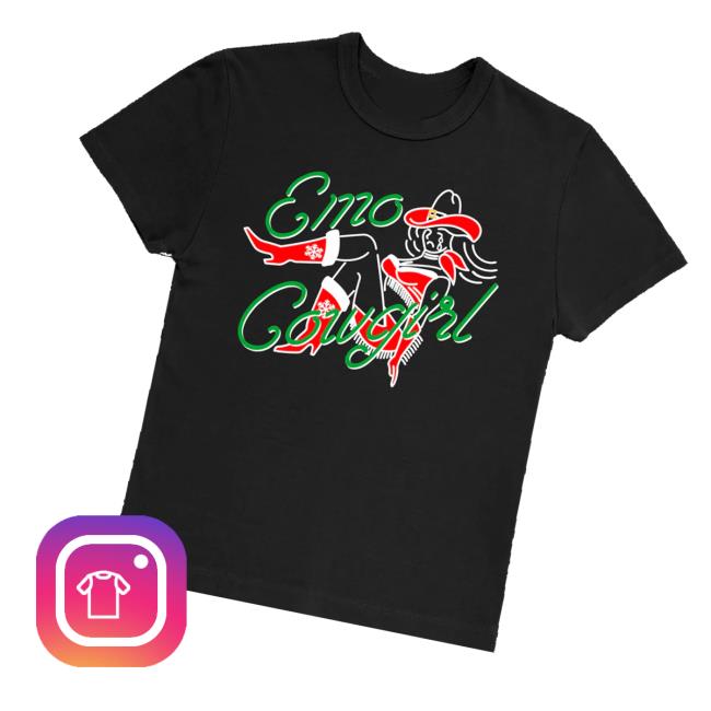 Megan Moroney Store Merch Emo Cowgirl Holiday Tee Megan Moroney Store Merch Emo Cowgirl Holiday Tee
