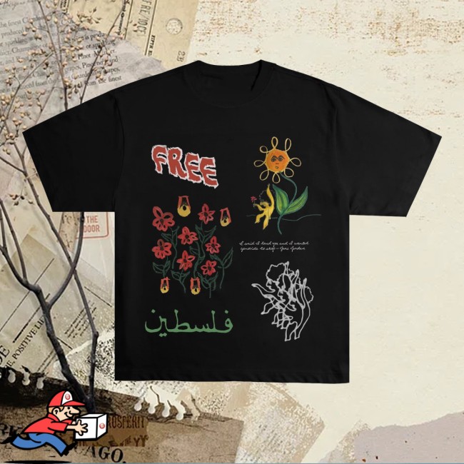 Chnge Store Merch Free Palestine SS Black Tee Chnge Store Merch Free Palestine SS Black Tee
