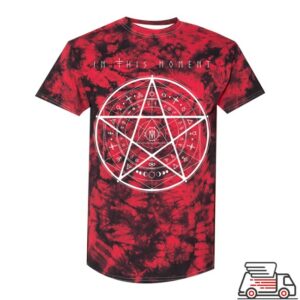 In This Moment Official Store Merch Tie Dye Pentagram Tee