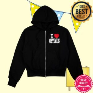 Optimus Gang Merch Store Zip Hoodie I Love Optimus Black