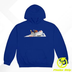 Virgil Abloh Archive Merch Store Cj X Arch Paper Plane Hoodie Blue