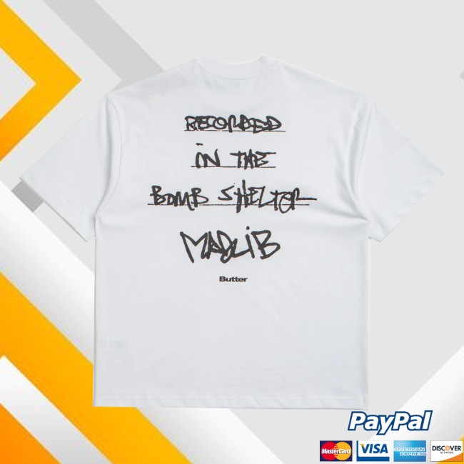 Flatspot Store Merch Butter Goods X Madlib Bomb Shelter T-Shirt Flatspot Store Merch Butter Goods X Madlib Bomb Shelter T-Shirt