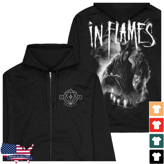 In Flames Store Merch Forgone Zip-Up Hoodie In Flames Store Merch Forgone Zip-Up Hoodie