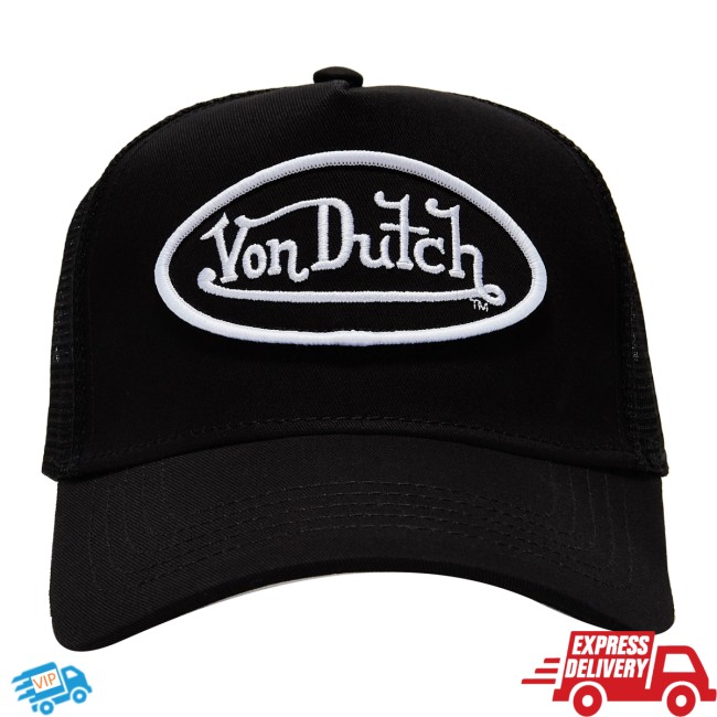 Von Dutch Store Merch Von Dutch Black & White Classic Trucker Hat 51 Von Dutch Store Merch Von Dutch Black & White Classic Trucker Hat 51
