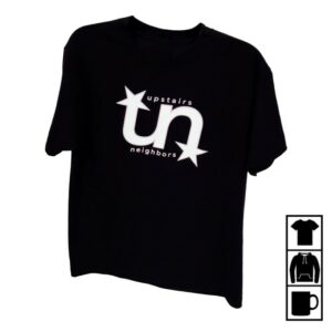 Upstairs Neighbors Pod Store Merch Black Logo Tee