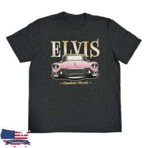Graceland Store Merch Elvis American Classic Pink Car T-Shirt