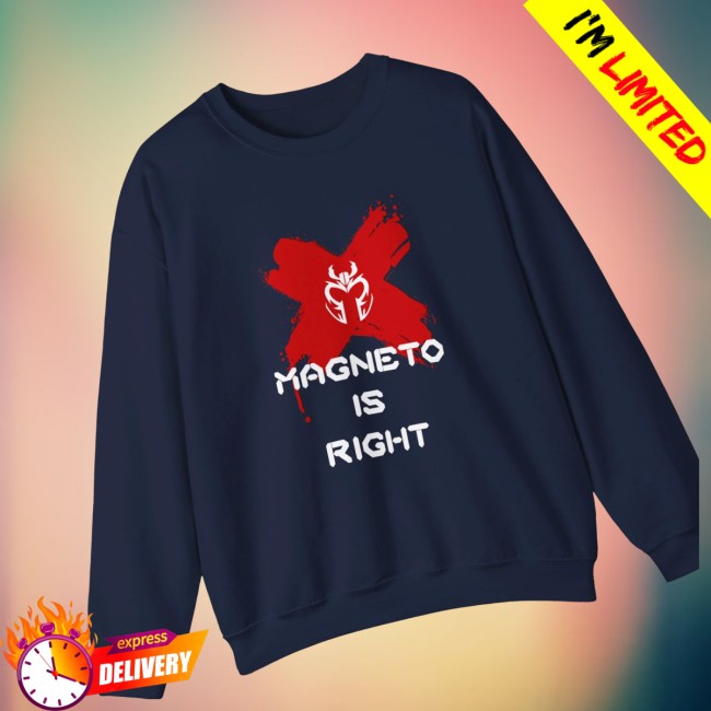 Forallnerds Store Merch Magneto Is Right Sweatshirt Forallnerds Store Merch Magneto Is Right Sweatshirt