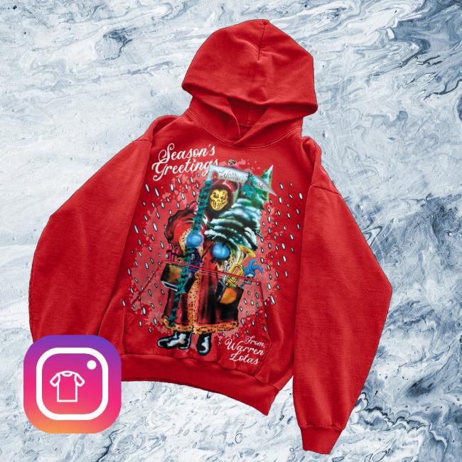 Warren Lotas Merch Store Seasons Greeting Hoodie Warren Lotas Merch Store Seasons Greeting Hoodie