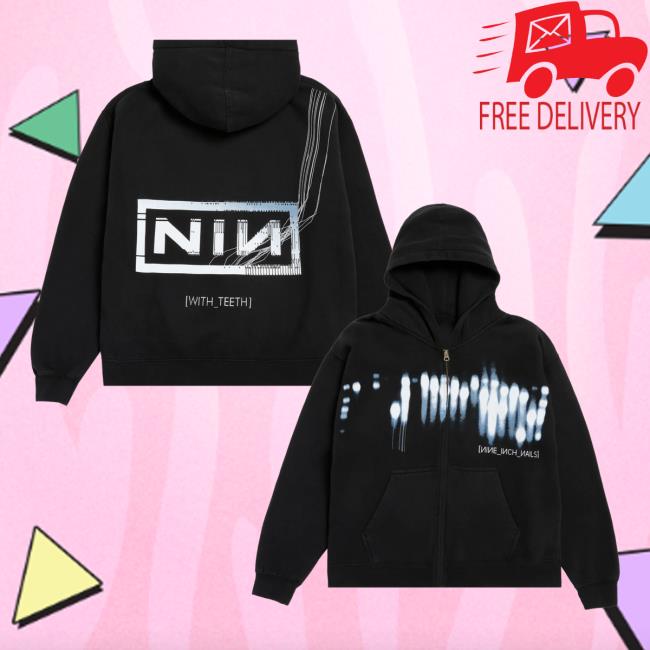Nine Inch Nails Store Merch With Teeth 20 Washed Zip Up Nine Inch Nails Store Merch With Teeth 20 Washed Zip Up