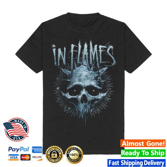In Flames Merch Store Frozen Jester Skull Shirt In Flames Merch Store Frozen Jester Skull Shirt