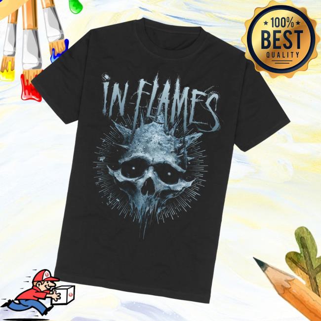 In Flames Merch Store Frozen Jester Skull Shirt In Flames Merch Store Frozen Jester Skull Shirt