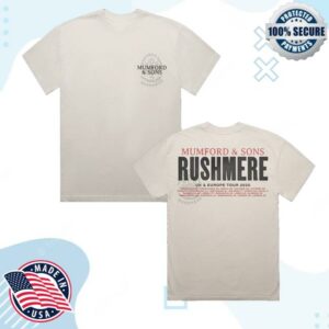 Mumford And Sons Store Merch Bone Uk And Eu Tour 2025 Stamp Print T-Shirt