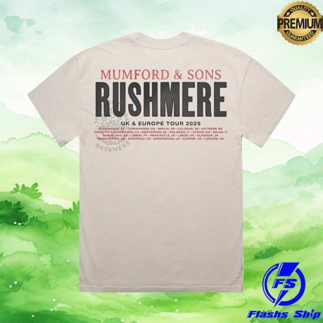 Mumford And Sons Store Merch Bone Uk & Eu Tour 2025 Stamp Print T-Shirt Mumford And Sons Store Merch Bone Uk & Eu Tour 2025 Stamp Print T-Shirt