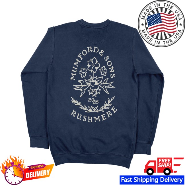 Mumford And Sons Store Merch Navy Puff Print Crewneck Sweatshirt Mumford And Sons Store Merch Navy Puff Print Crewneck Sweatshirt