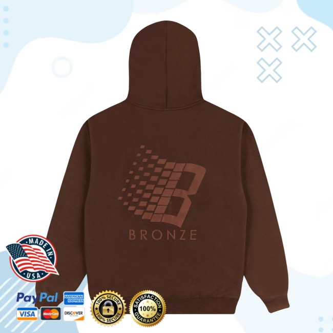 Bronze56k Store Merch B Logo Puff Print Hoodie Brown Bronze56k Store Merch B Logo Puff Print Hoodie Brown