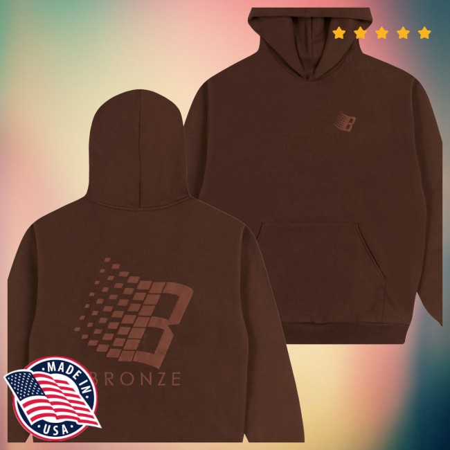 Bronze56k Store Merch B Logo Puff Print Hoodie Brown Bronze56k Store Merch B Logo Puff Print Hoodie Brown