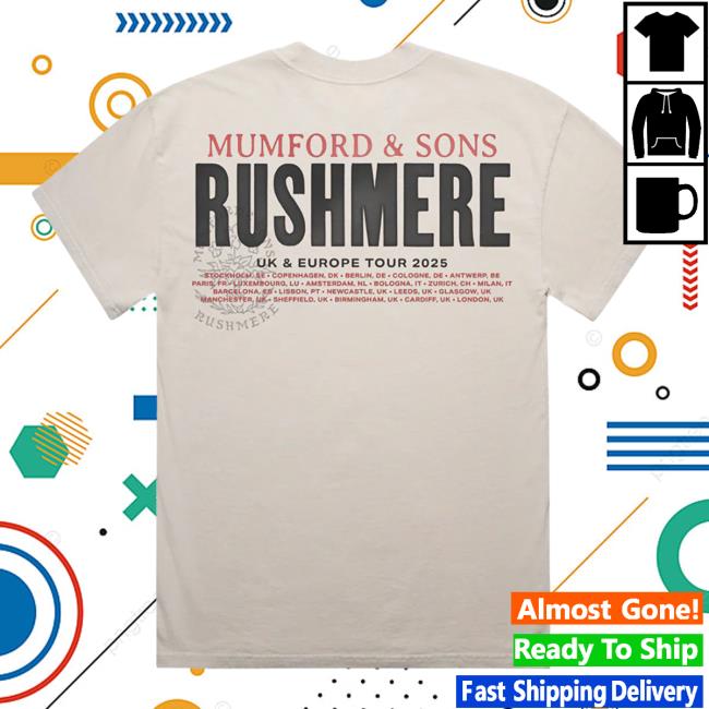 Mumford And Sons Merch Store Bone Uk & Eu Tour 2025 Stamp Print T-Shirt Mumford And Sons Merch Store Bone Uk & Eu Tour 2025 Stamp Print T-Shirt