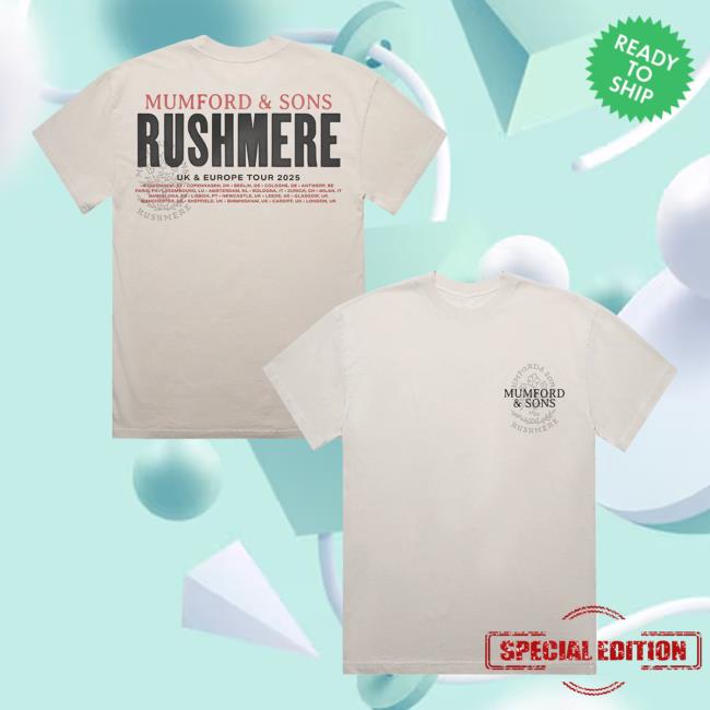 Mumford And Sons Merch Store Bone Uk & Eu Tour 2025 Stamp Print T-Shirt Mumford And Sons Merch Store Bone Uk & Eu Tour 2025 Stamp Print T-Shirt