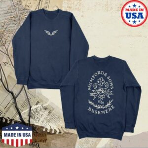 Mumford And Sons Store Merch Puff Print Crewneck Sweatshirt