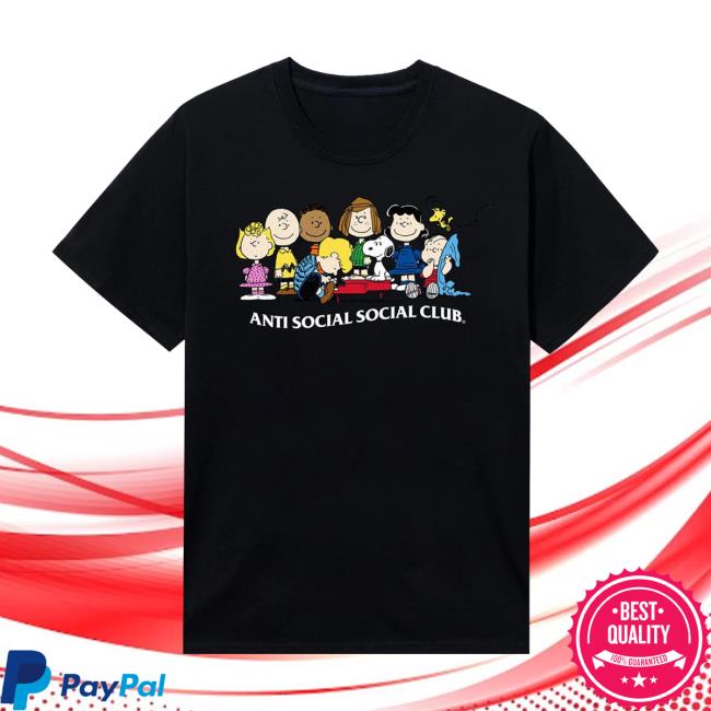 Antisocialsocialclub Merch Store Assc X Peanuts Peanuts Gang Tee Black Antisocialsocialclub Merch Store Assc X Peanuts Peanuts Gang Tee Black