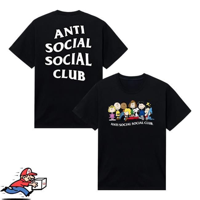 Antisocialsocialclub Merch Store Assc X Peanuts Peanuts Gang Tee Black Antisocialsocialclub Merch Store Assc X Peanuts Peanuts Gang Tee Black