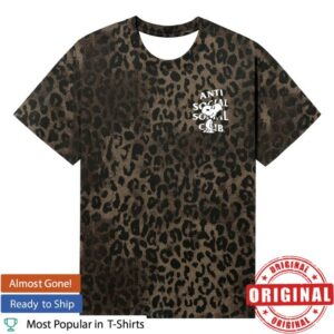 Antisocialsocialclub Merch Store Assc X Peanuts Snoopy Logo Tee Leopard