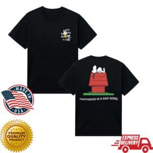 Antisocialsocialclub Merch Store Shop Assc X Peanuts Happiness Is A Sad Song Tee
