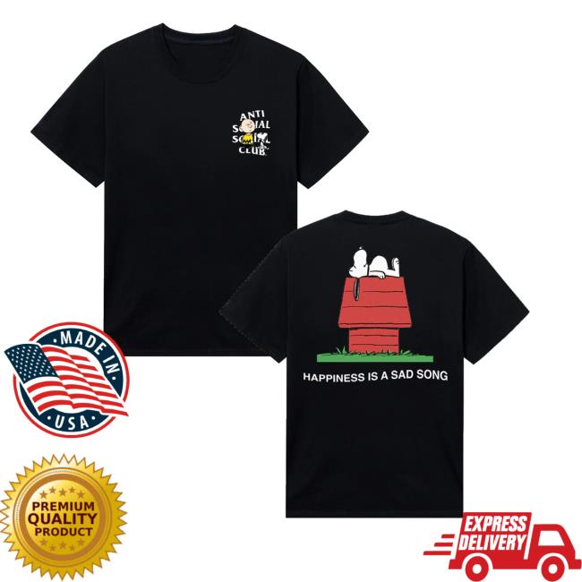 Antisocialsocialclub Merch Store Shop Assc X Peanuts Happiness Is A Sad Song Tee Antisocialsocialclub Merch Store Shop Assc X Peanuts Happiness Is A Sad Song Tee