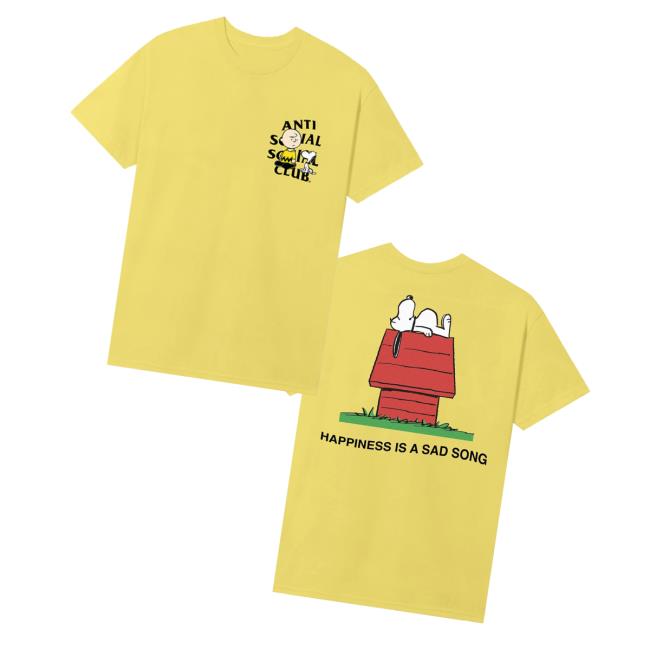 Antisocialsocialclub Merch Store Shop Assc X Peanuts Happiness Is A Sad Song Tee Antisocialsocialclub Merch Store Shop Assc X Peanuts Happiness Is A Sad Song Tee