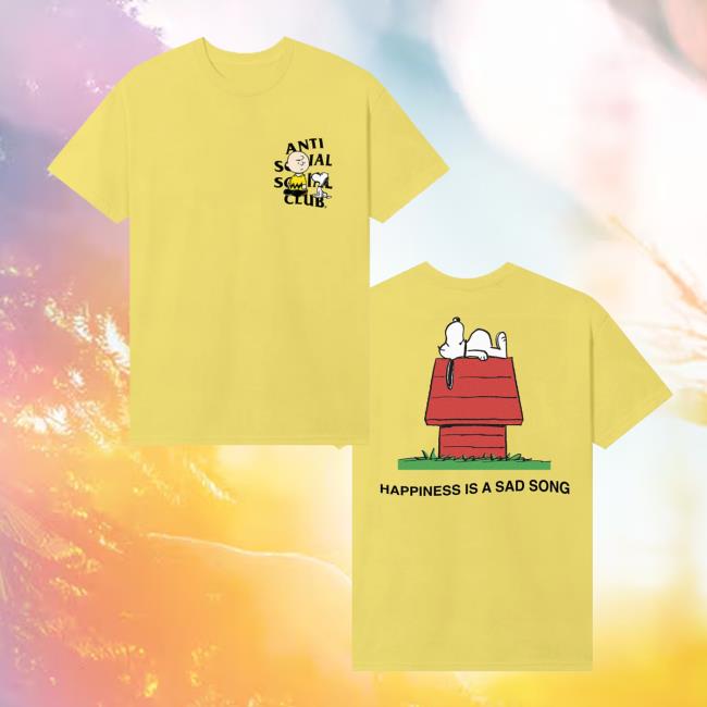 Antisocialsocialclub Merch Store Shop Assc X Peanuts Happiness Is A Sad Song Tee Antisocialsocialclub Merch Store Shop Assc X Peanuts Happiness Is A Sad Song Tee