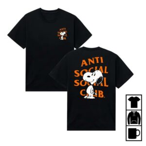 Antisocialsocialclub Merch Store Shop Assc X Peanuts Snoopy Logo Tee