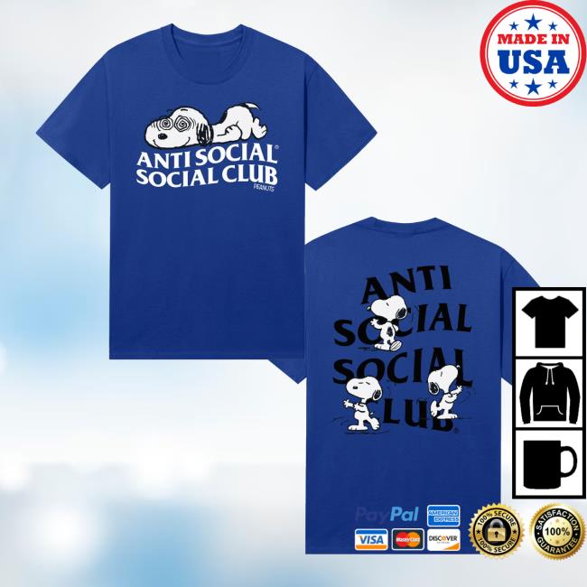 Antisocialsocialclub Merch Store Shop Assc X Peanuts Feeling Funny Tee Antisocialsocialclub Merch Store Shop Assc X Peanuts Feeling Funny Tee