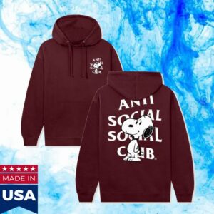 Antisocialsocialclub Merch Store Shop Assc X Peanuts Snoopy Logo Hoodie