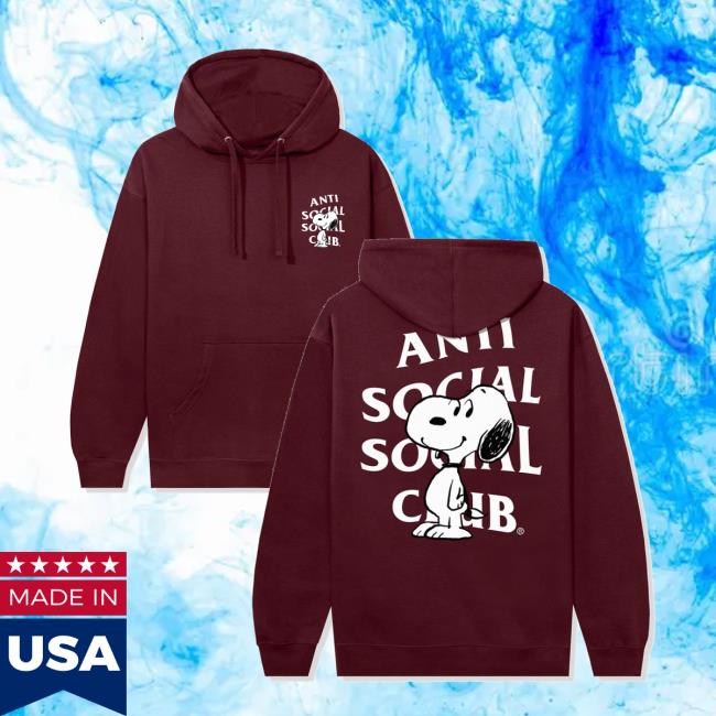 Antisocialsocialclub Merch Store Shop Assc X Peanuts Snoopy Logo Hoodie Antisocialsocialclub Merch Store Shop Assc X Peanuts Snoopy Logo Hoodie