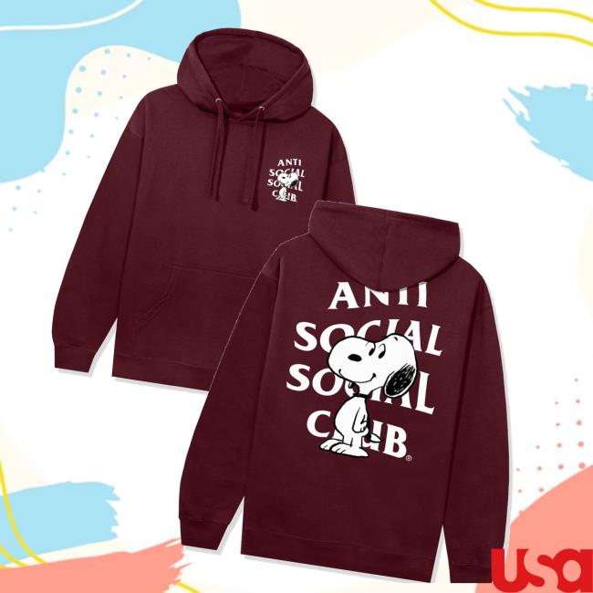 Antisocialsocialclub Merch Store Shop Assc X Peanuts Snoopy Logo Hoodie Antisocialsocialclub Merch Store Shop Assc X Peanuts Snoopy Logo Hoodie