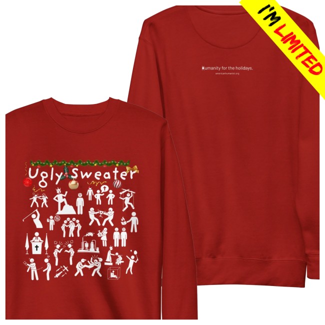 American Humanist Store Merch Ugly Sweater Unisex Premium Sweatshirt American Humanist Store Merch Ugly Sweater Unisex Premium Sweatshirt