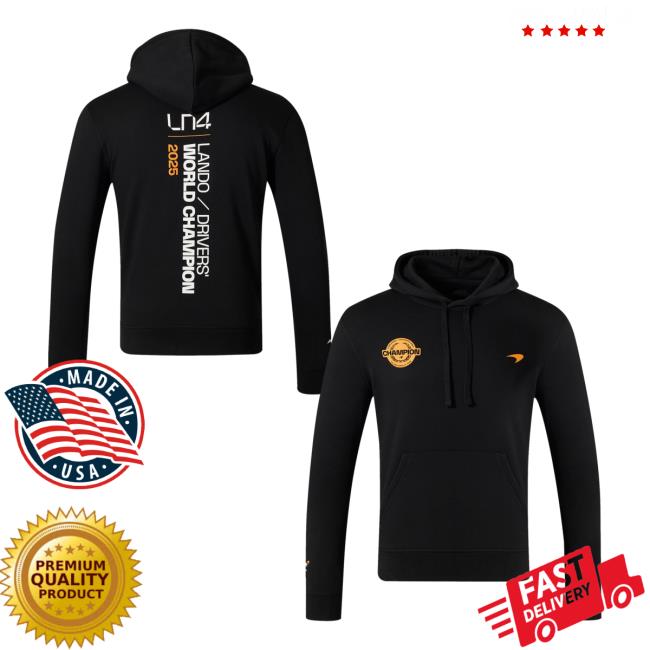 Mclaren Store Merch Lando Norris 2025 Drivers’ World Champion Unisex Hoodie Black Mclaren Store Merch Lando Norris 2025 Drivers’ World Champion Unisex Hoodie Black