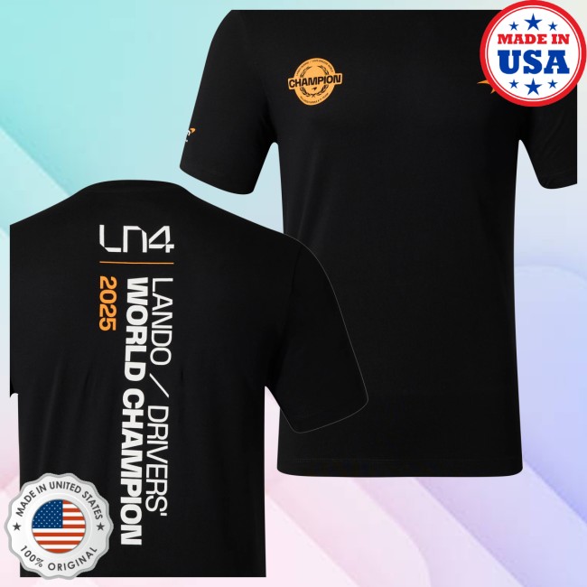 Mclaren Store Merch Lando Norris 2025 Drivers’ World Champion Unisex Black T-Shirt Mclaren Store Merch Lando Norris 2025 Drivers’ World Champion Unisex Black T-Shirt