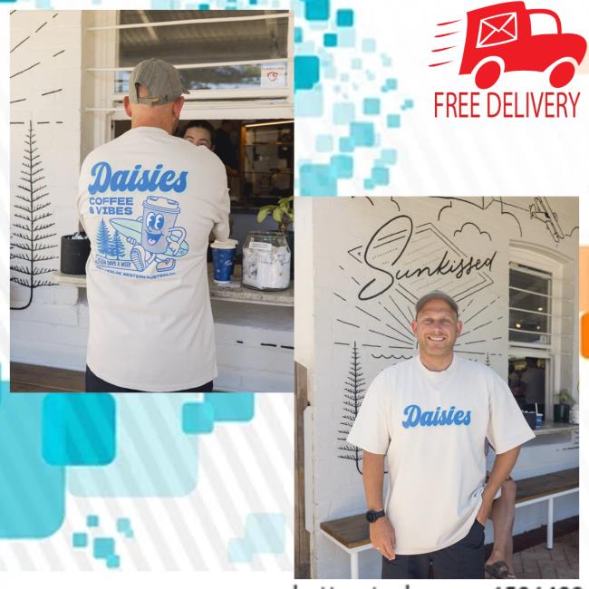 Daisies Merch Store Faded Bone T-Shirt Coffee Vibes Daisies Merch Store Faded Bone T-Shirt Coffee Vibes