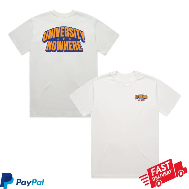 Mashtag X Kecks Merch Store University Of Nowhere Tee White Mashtag X Kecks Merch Store University Of Nowhere Tee White